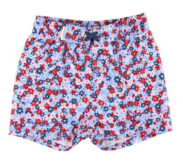 Red White Bloom Swim Trunk Sissy Bean