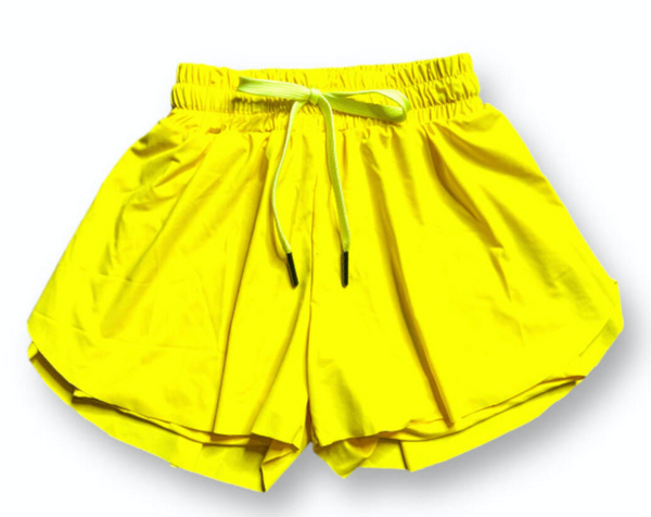 Yellow Butterfly Shorts