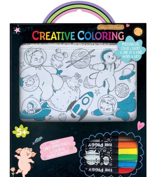 Creative Coloring: Carry All Pouch- Space Adventure – Sissy & Bean