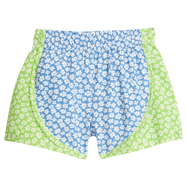 Track Shorts- Mixed Lawn Floral