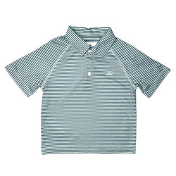 Performance Stripe Polo- blue haze