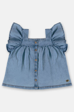 Denim Flutter Shirt