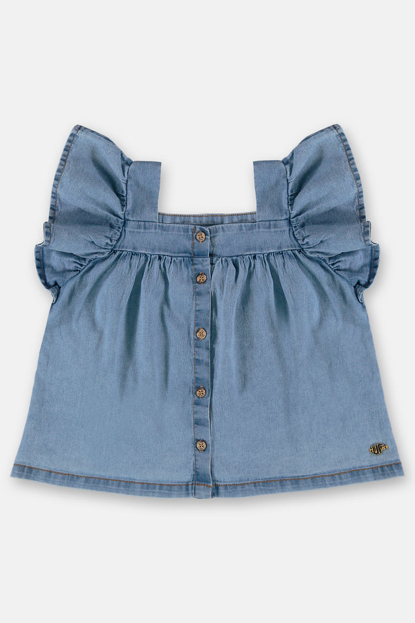 Denim Flutter Shirt