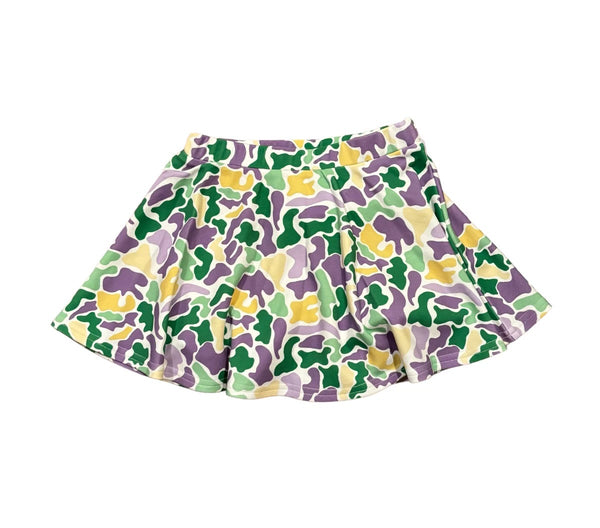 Mardi Gras Camo Athletic Skirt