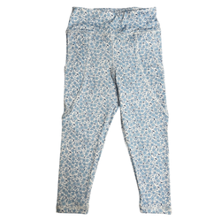 Performance Leggings- Blue Floral