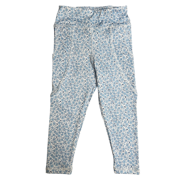 Performance Leggings- Blue Floral