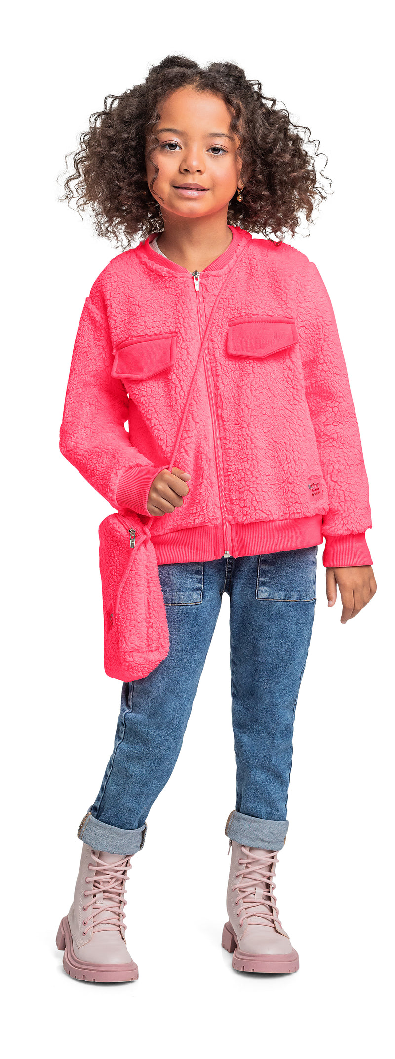 Neon Pink Fluffy Jacket