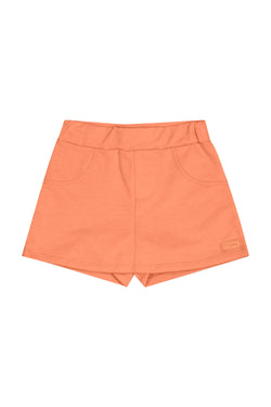 Jersey crop sweat/skort set- neon orange