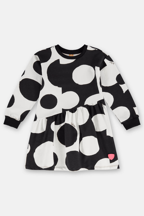 Sweatshirt Dress- Black Mod