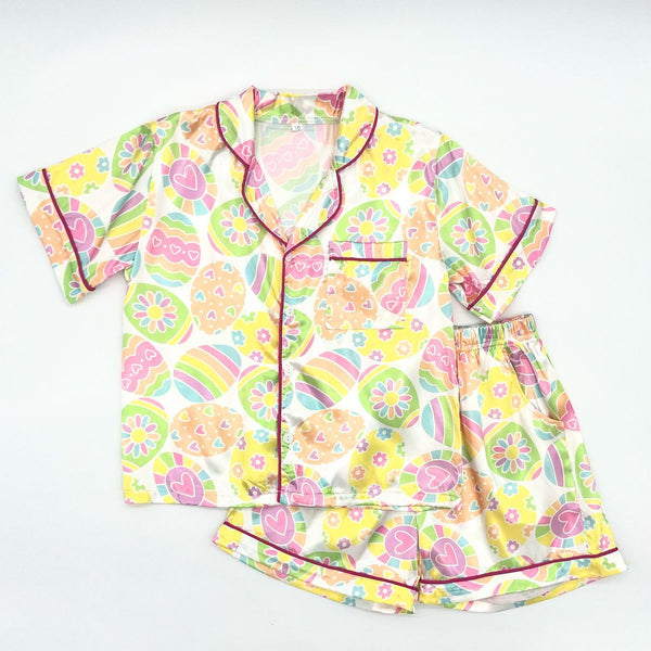 Easter Egg Silk Pajama Set