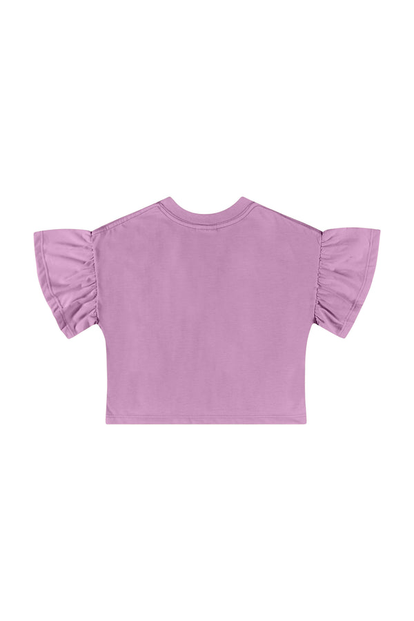 Jersey crop sweat/short set- lilac