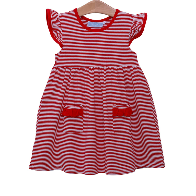 Lucy Dress - Red Stripe