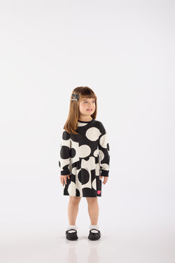 Sweatshirt Dress- Black Mod