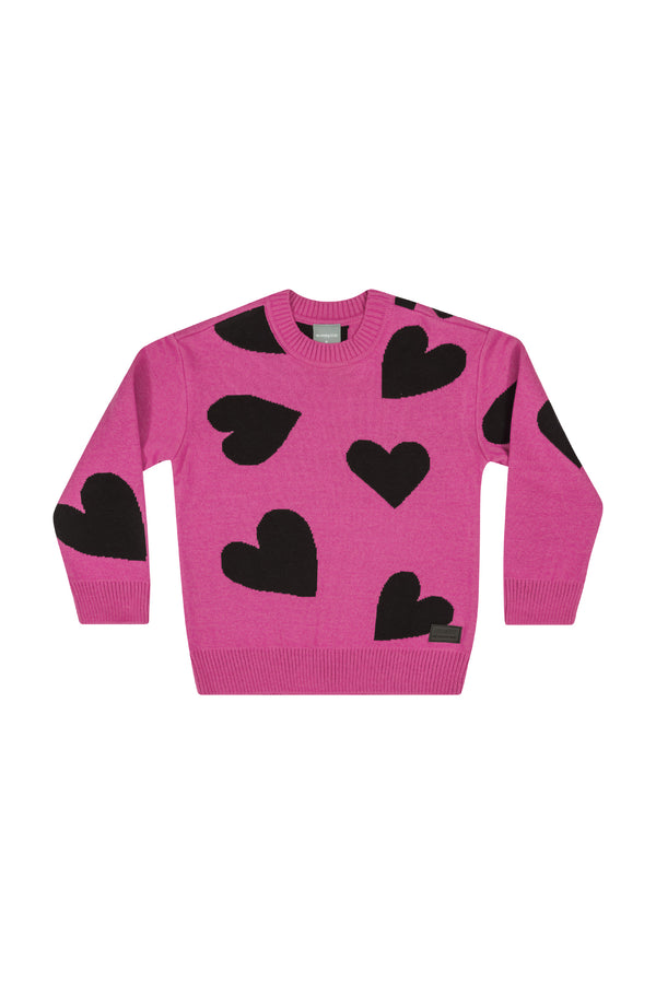Heart Knit Sweatshirt