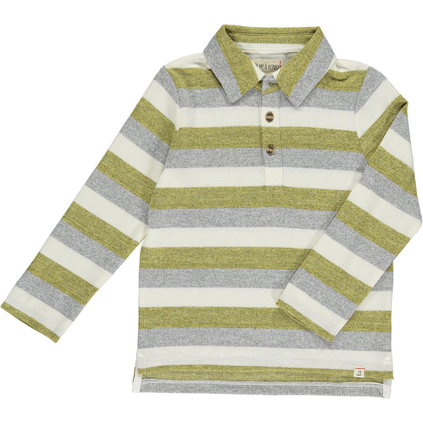 Harry Knitted Polo- Green /Grey/ White