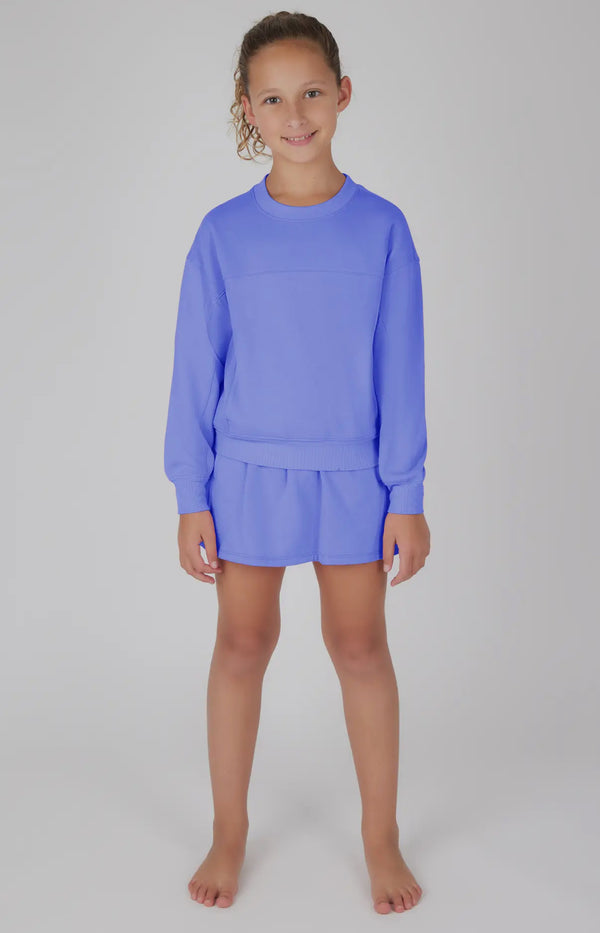 Terry Brushed Crew Set- Crew neck & Skort