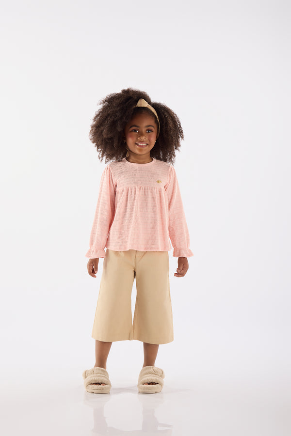 Pleated Blouse- soft pink