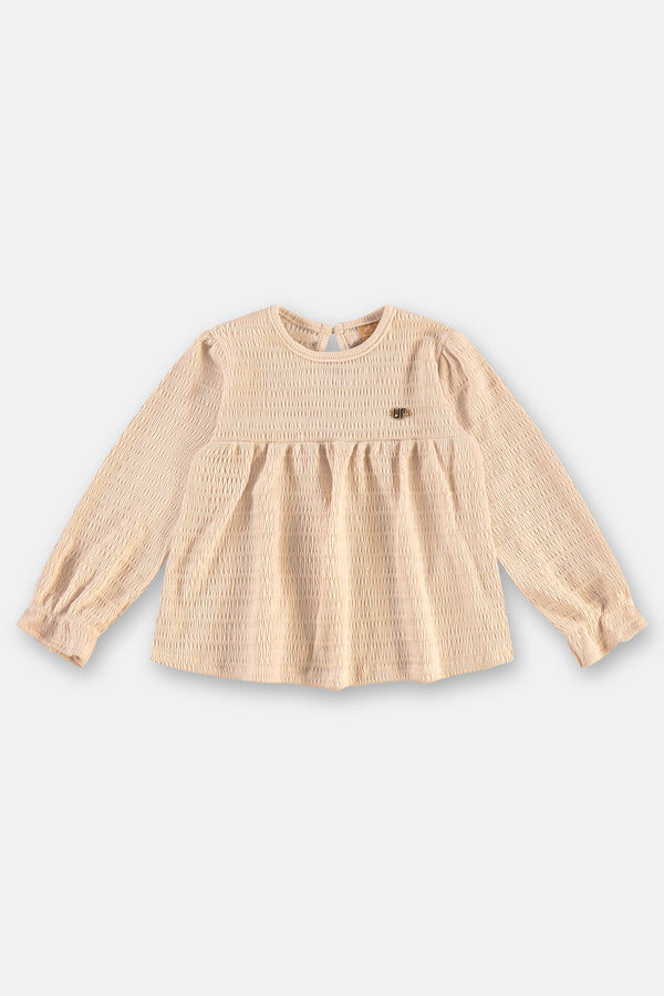 Pleated Blouse- beige