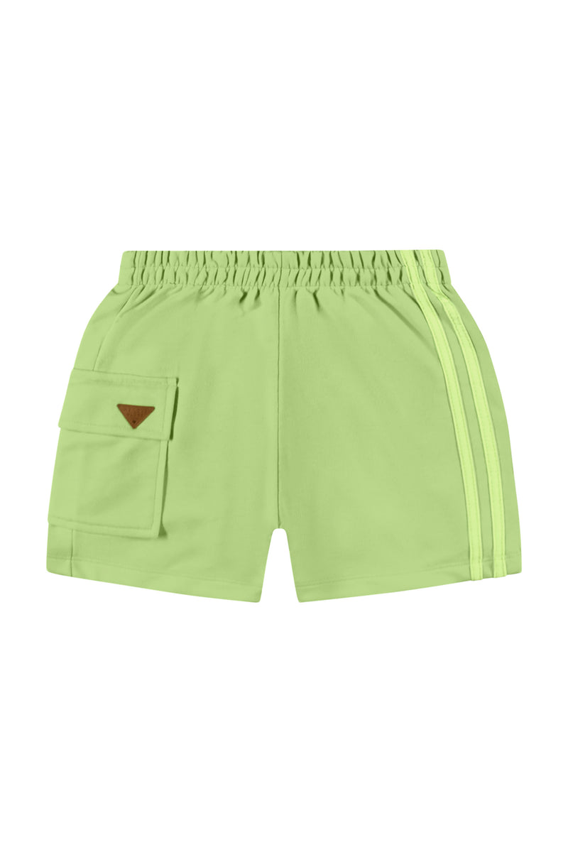 Jersey crop sweatshort set- neon green