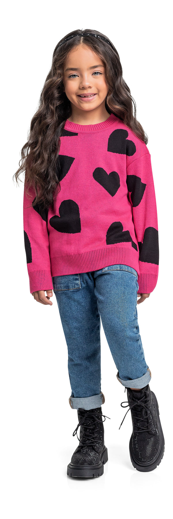 Heart Knit Sweatshirt