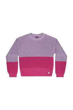 Knit Sweatshirt - purple & pink
