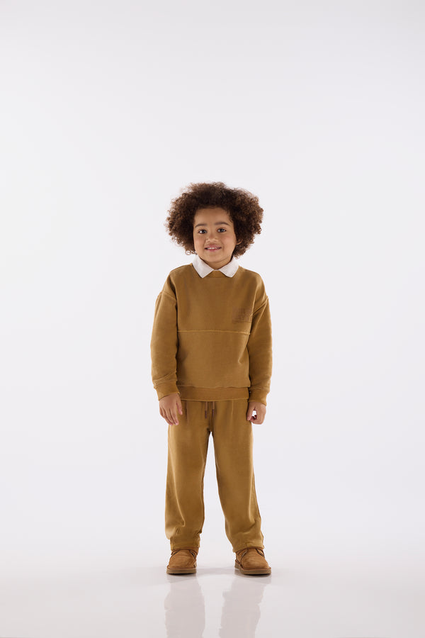 Jersey sweatshirt set- brown
