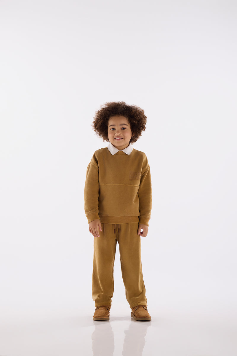 Jersey sweatshirt set- brown