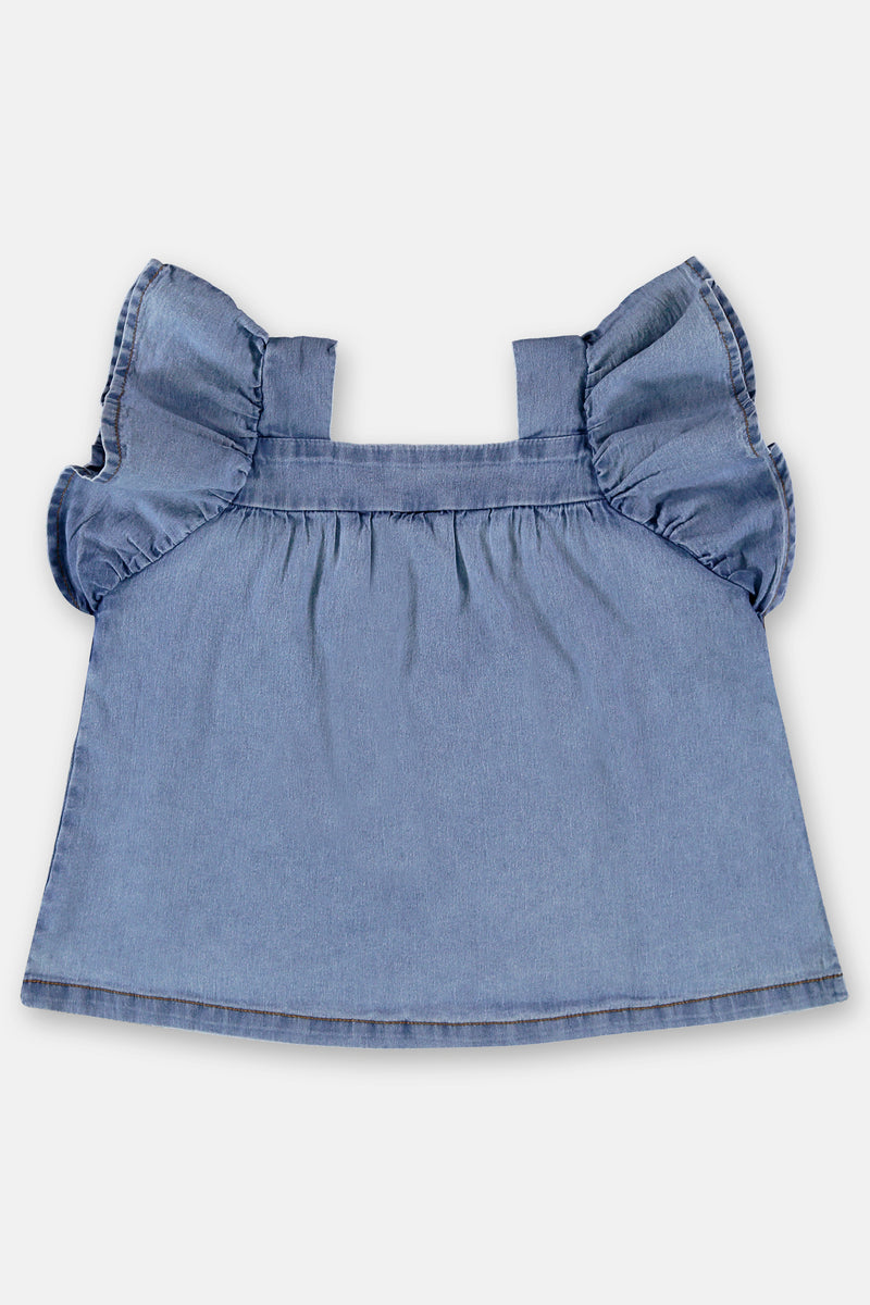 Denim Flutter Shirt