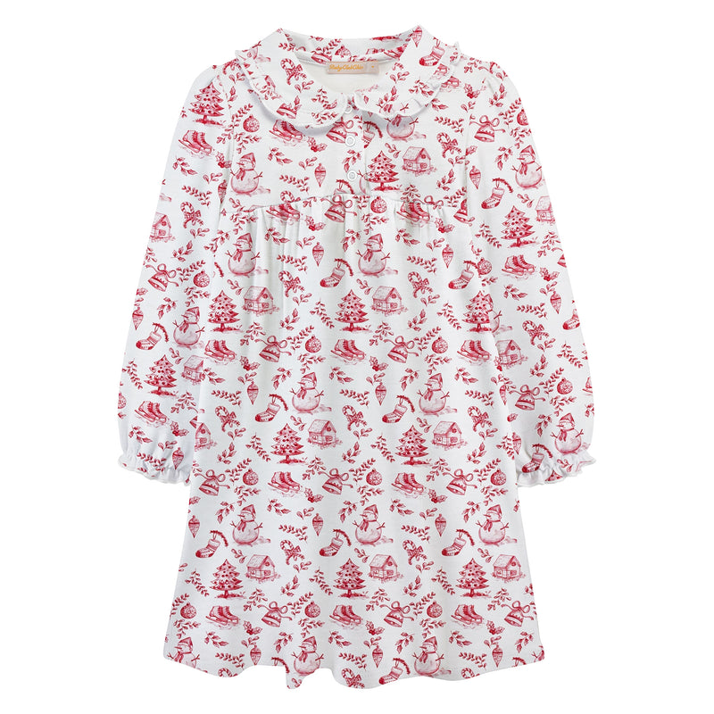 red and white toile dress Valentino