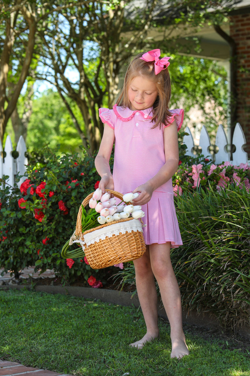 Camilla Dress- Hot Pink Stripe Sissy & Bean Camilla Dress- Hot Pink Stripe Sissy & Bean