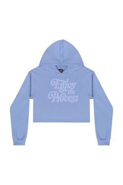 Crop Hoodie- blue/enjoy the process