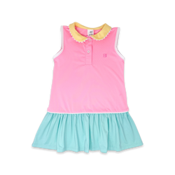 Darla Dress- Turquoise, Flamingo Pink, Lemonade