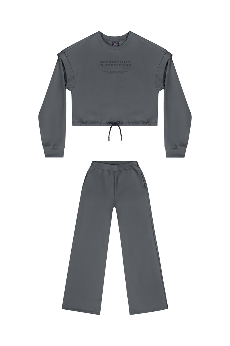 Jersey sweatshirt set- grey