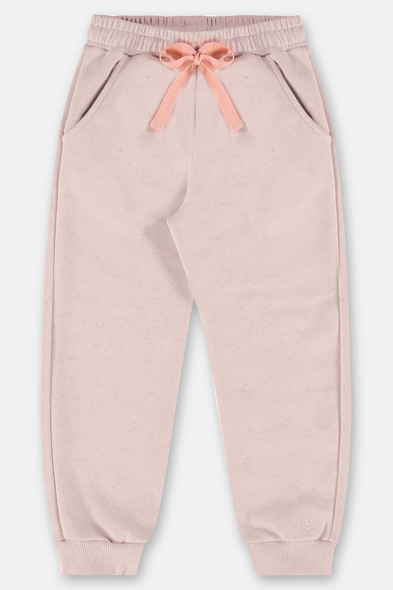 Jersey sweatshirt set- pale pink ruffle