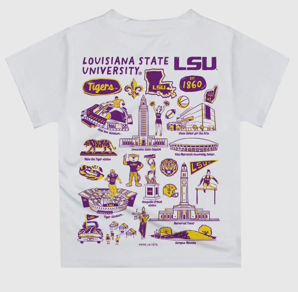 LSU Sketched Impression Performance Tee