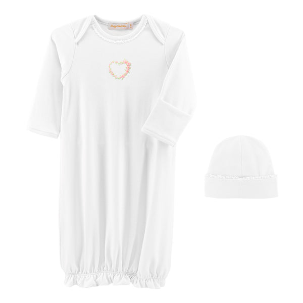 Sweet Hearts gown & hat set