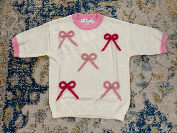 Pink Bow Sweater