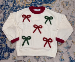 Xmas Bows Long Sleeve Sweater