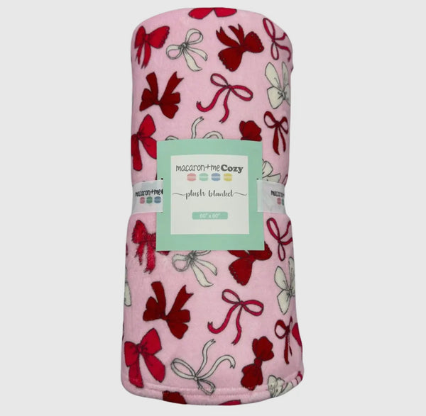 Plush Blanket - Red Bows