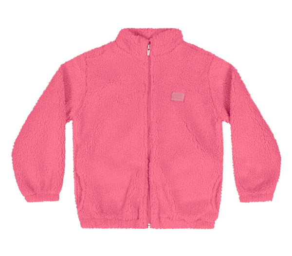 cozy fuzzy jacket- neon pink