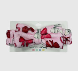 Plush Headband- Red Bows