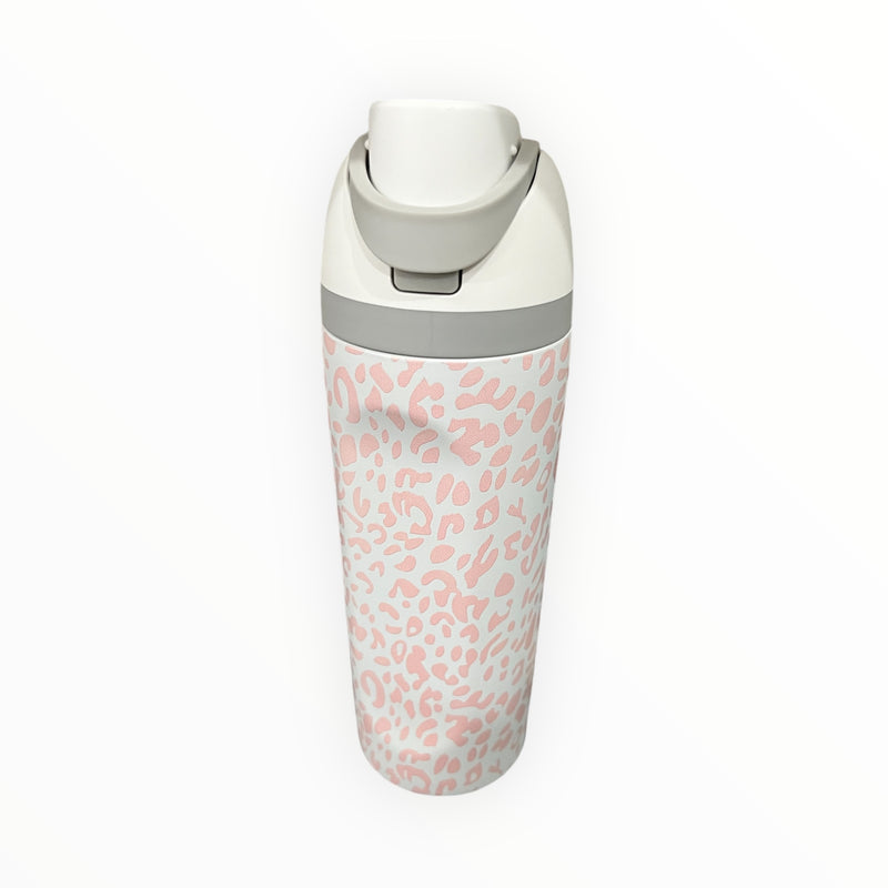 Insulated Waterbottle- Pink leopard