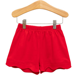 Scalloped Short- Red