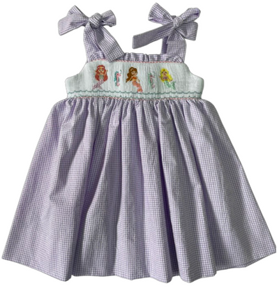 strapless open back dress Lulu Bebe Girls White Smocked Cherry Sun Dress with Ties main image 0