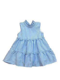 Natty Tiered Dress- Blue Stripe