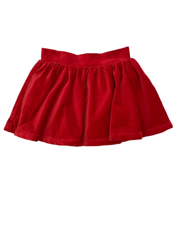 Velvet Skirt- Red