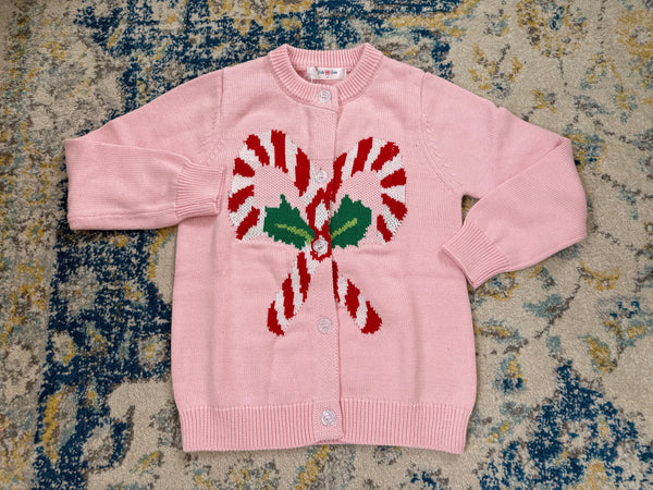 Candy Cane Knit Cardigan Sweater