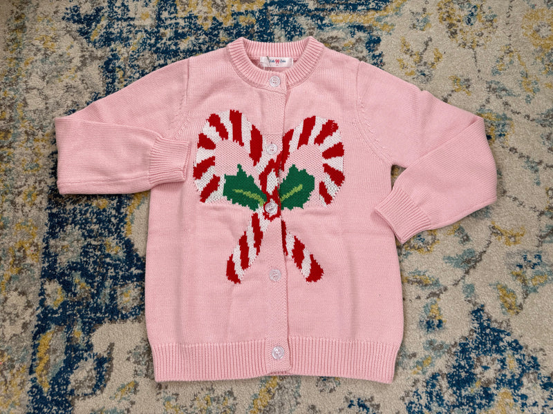Candy Cane Knit Cardigan Sweater