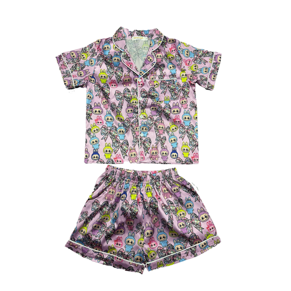 Doll Print Silk Pajamas