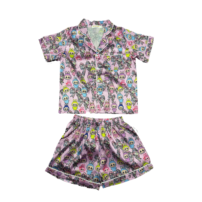 Doll Print Silk Pajamas